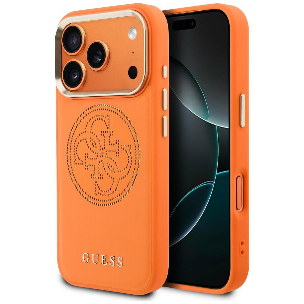 Guess Perforated 4G MagSafe Orange Kryt iPhone 17 Pro Max
