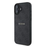 Guess PU 4G Classic Logo MagSafe Black Kryt iPhone 16 Plus