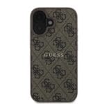 Guess PU 4G Classic Logo MagSafe Brown Kryt iPhone 16 Plus