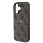 Guess PU 4G Classic Logo MagSafe Brown Kryt iPhone 16 Plus