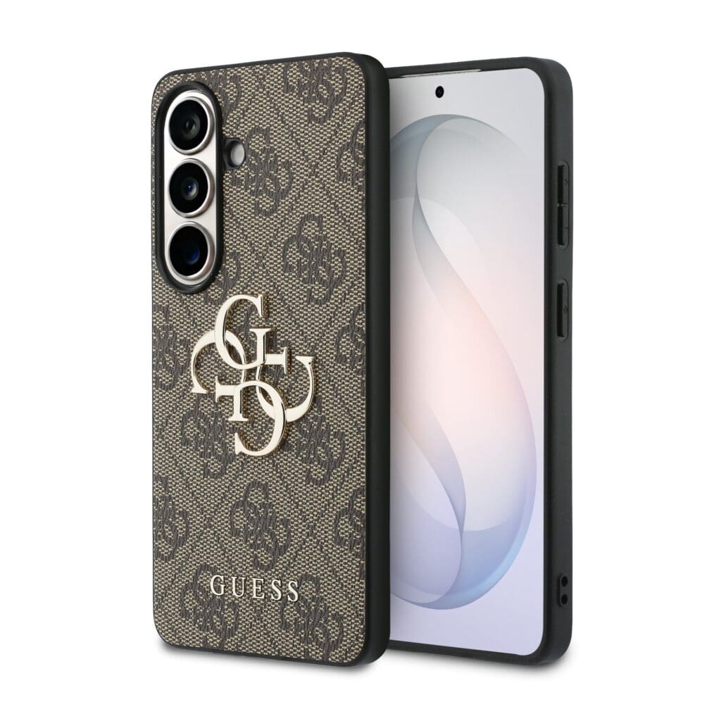Guess PU 4G Metal Logo Brown Kryt Samsung Galaxy S26 Plus