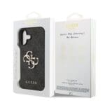 Guess PU 4G Metal Logo Grey Kryt iPhone 17