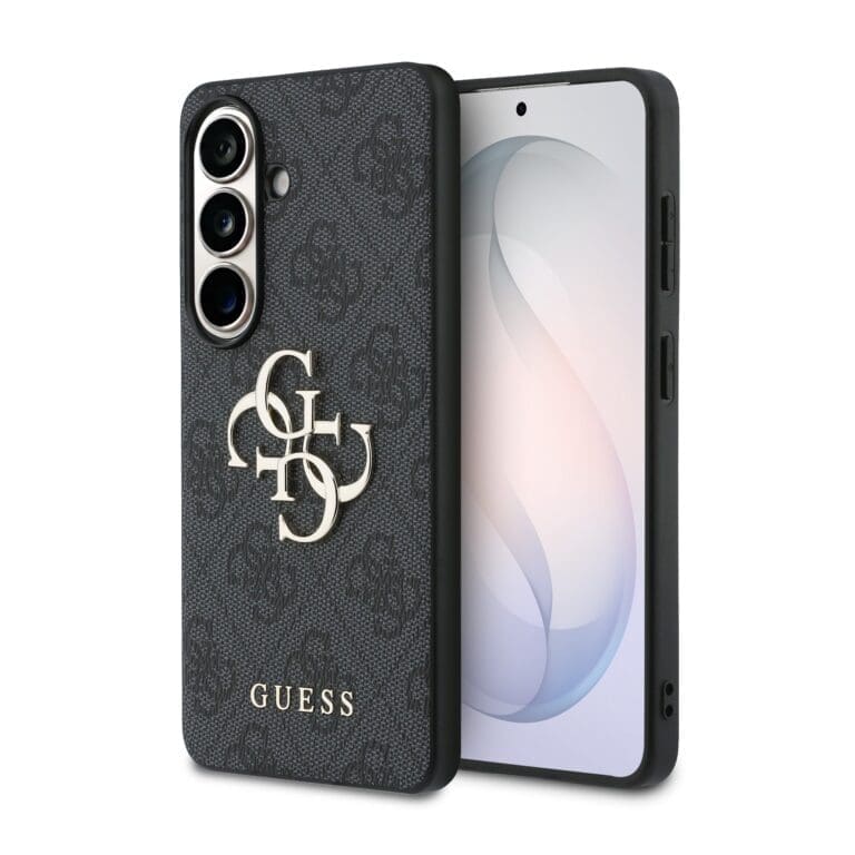 Guess PU 4G Metal Logo Grey Kryt Samsung Galaxy S26