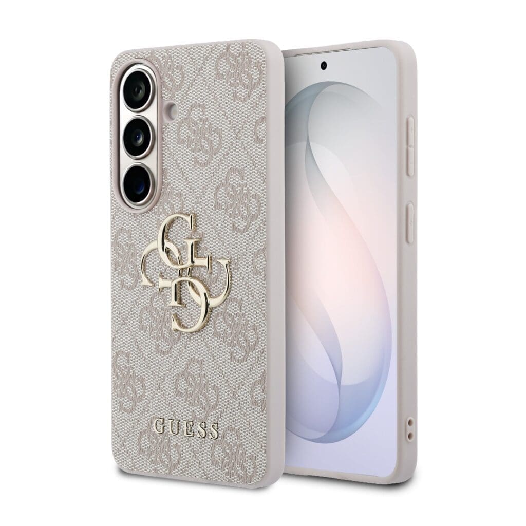 Guess PU 4G Metal Logo Pink Kryt Samsung Galaxy S26