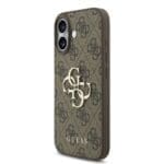 Guess PU 4G Metal Logo Strap Brown Kryt iPhone 17
