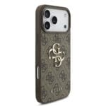 Guess PU 4G Metal Logo Strap Brown Kryt iPhone 17 Pro Max