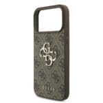 Guess PU 4G Metal Logo Strap Brown Kryt iPhone 17 Pro Max