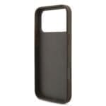 Guess PU 4G Metal Logo Strap Brown Kryt iPhone 17 Pro Max
