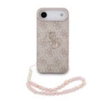 Guess PU 4G Metal Logo Strap Pink Kryt iPhone 17 Air