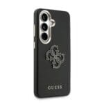 Guess PU 4G Resin Metal Logo Black Kryt Samsung Galaxy S26