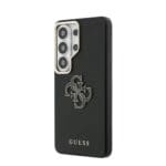 Guess PU 4G Resin Metal Logo Black Kryt Samsung Galaxy S26 Ultra