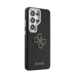 Guess PU 4G Resin Metal Logo Black Kryt Samsung Galaxy S26 Ultra