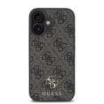 Guess PU 4G Small Metal Logo MagSafe Brown Kryt iPhone 16 Plus
