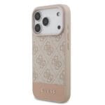 Guess PU 4G Stripe Pink Kryt iPhone 17 Pro