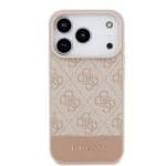 Guess PU 4G Stripe Pink Kryt iPhone 17 Pro