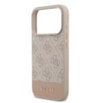 Guess PU 4G Stripe Pink Kryt iPhone 17 Pro