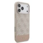 Guess PU 4G Stripe Pink Kryt iPhone 17 Pro Max
