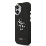 Guess PU Grained 4G Metal Logo Black Kryt iPhone 17