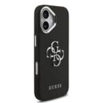 Guess PU Grained 4G Metal Logo Black Kryt iPhone 17