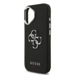 Guess PU Grained 4G Metal Logo Black Kryt iPhone 17