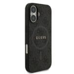 Guess PU Leather 4G Colored Ring MagSafe Black Kryt iPhone 17