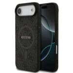 Guess PU Leather 4G Colored Ring MagSafe Black Kryt iPhone 17 Air