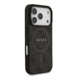 Guess PU Leather 4G Colored Ring MagSafe Black Kryt iPhone 17 Pro