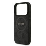 Guess PU Leather 4G Colored Ring MagSafe Black Kryt iPhone 17 Pro