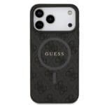 Guess PU Leather 4G Colored Ring MagSafe Black Kryt iPhone 17 Pro Max