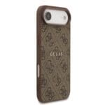 Guess PU Leather 4G Colored Ring MagSafe Brown Kryt iPhone 17 Air