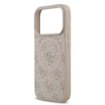 Guess PU Leather 4G Colored Ring MagSafe Pink Kryt iPhone 17 Pro