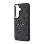 Guess PU Leather 4G Gold Frame Magnetic Black Kryt Samsung Galaxy S26