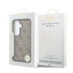 Guess PU Leather 4G Gold Frame Magnetic Brown Kryt Samsung Galaxy S26