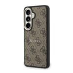 Guess PU Leather 4G Gold Frame Magnetic Brown Kryt Samsung Galaxy S26 Plus
