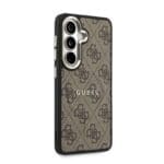 Guess PU Leather 4G Gold Frame Magnetic Brown Kryt Samsung Galaxy S26 Plus