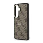 Guess PU Leather 4G Gold Frame Magnetic Brown Kryt Samsung Galaxy S26 Plus