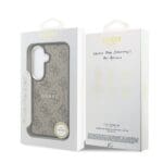 Guess PU Leather 4G Gold Frame Magnetic Brown Kryt Samsung Galaxy S26 Plus