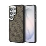 Guess PU Leather 4G Gold Frame Magnetic Brown Kryt Samsung Galaxy S26 Ultra