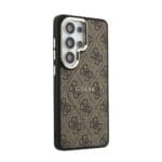 Guess PU Leather 4G Gold Frame Magnetic Brown Kryt Samsung Galaxy S26 Ultra