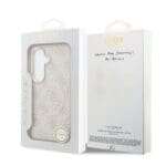 Guess PU Leather 4G Gold Frame Magnetic Pink Kryt Samsung Galaxy S26 Plus