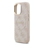 Guess PU Leather 4G Gold Frame MagSafe Pink Kryt iPhone 17