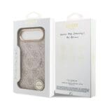 Guess PU Leather 4G Gold Frame MagSafe Pink Kryt iPhone 17 Air