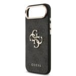 Guess PU Leather 4G Metal Logo Gold Frame Black Kryt iPhone 17 Air
