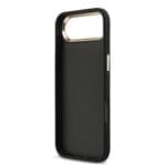 Guess PU Leather 4G Metal Logo Gold Frame Black Kryt iPhone 17 Air