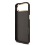 Guess PU Leather 4G Metal Logo Gold Frame Brown Kryt iPhone 17 Air