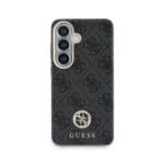 Guess PU Leather 4G Strass Logo Gold Frame Magnetic Black Kryt Samsung Galaxy S26