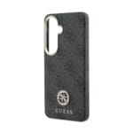 Guess PU Leather 4G Strass Logo Gold Frame Magnetic Black Kryt Samsung Galaxy S26