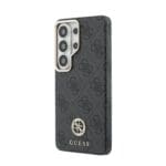 Guess PU Leather 4G Strass Logo Gold Frame Magnetic Black Kryt Samsung Galaxy S26 Ultra