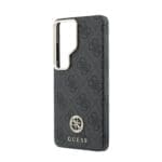 Guess PU Leather 4G Strass Logo Gold Frame Magnetic Black Kryt Samsung Galaxy S26 Ultra