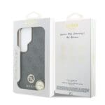 Guess PU Leather 4G Strass Logo Gold Frame Magnetic Black Kryt Samsung Galaxy S26 Ultra